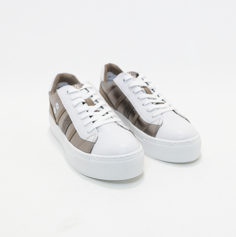 Marco Tozzi - 23704 White/Taupe Trainers