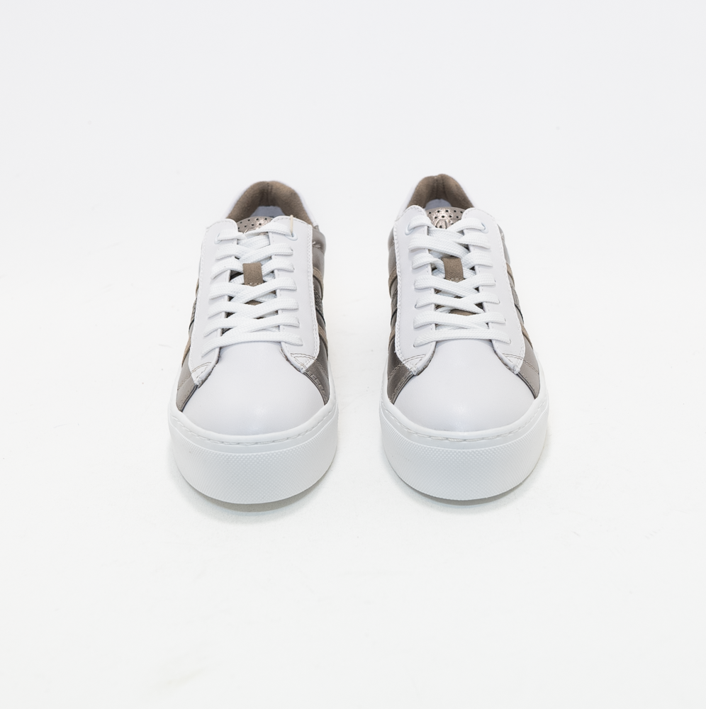 Marco Tozzi - 23704 White/Taupe Trainers