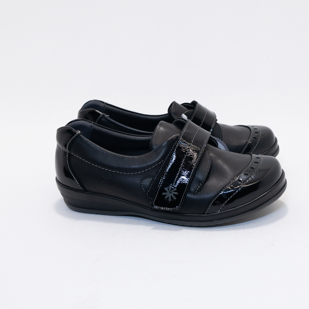Footsoft - Florence Black Wide Fitting