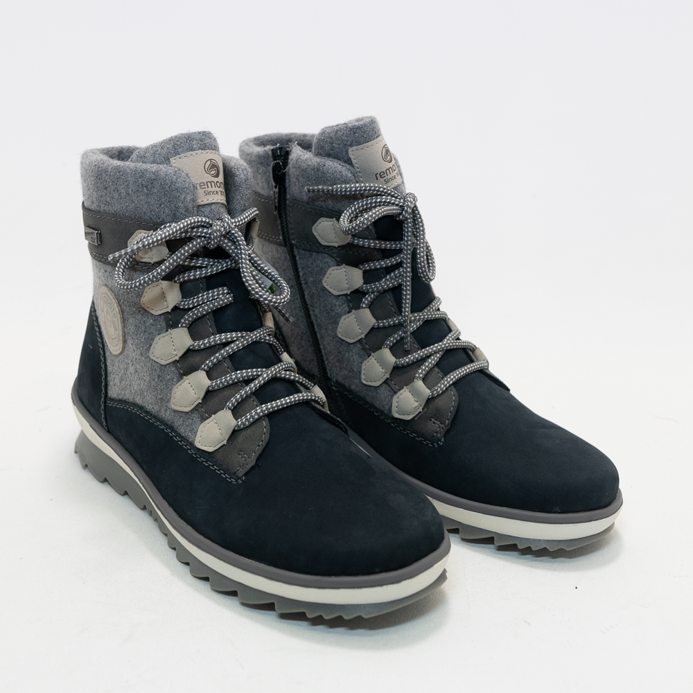 Remonte - R8481 Grey Laced Boots Tex
