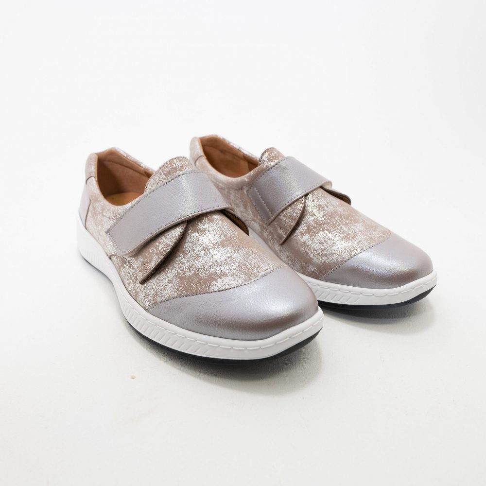 Footsoft - Celia Rose/Silver Wide Fitting