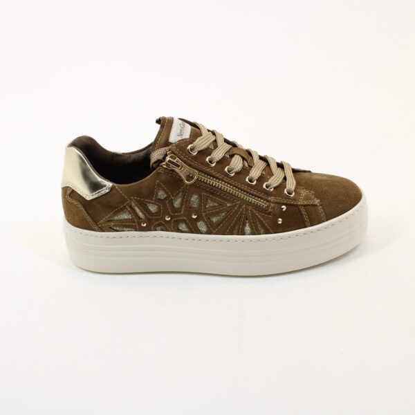 NERO GIARDINI I308411D Women's Suede and Leather Sneakers