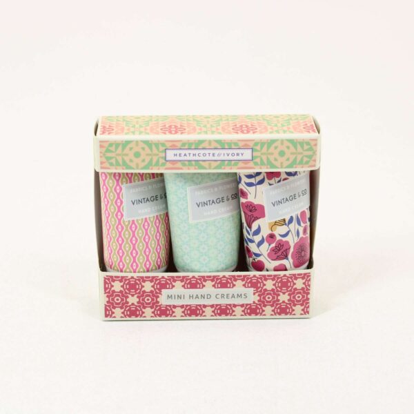 HEATHCOTE & IVORY Vintage & Co Fabrics & Flowers Mini Hand Creams