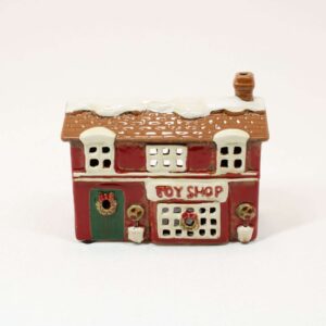 SHUDEHILL Village Pottery Christmas Toy Shop Tealight 340380