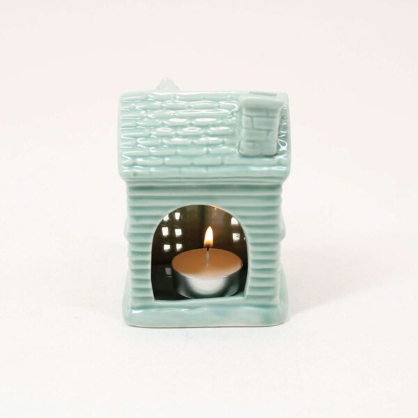 SHUDEHILL Village Pottery Sage Medium Christmas House Tealight 342342 - Image 2