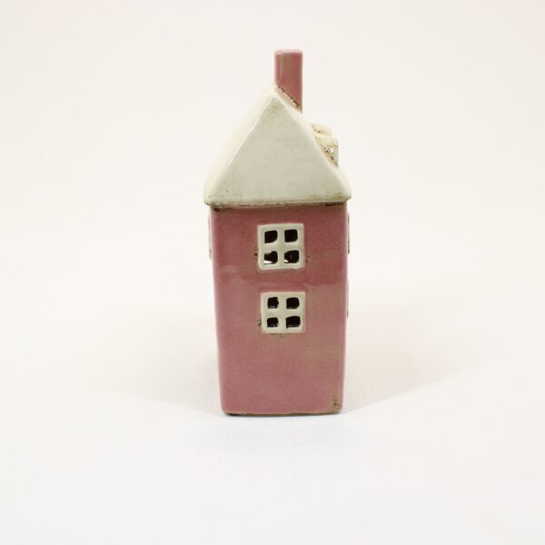 SHUDEHILL Village Pottery Tall Pink House Tealight 320006 - Image 3