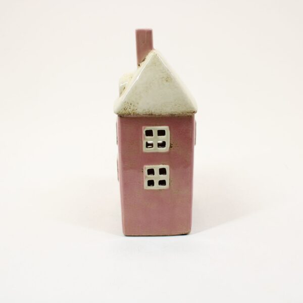 SHUDEHILL Village Pottery Tall Pink House Tealight 320006 - Image 4