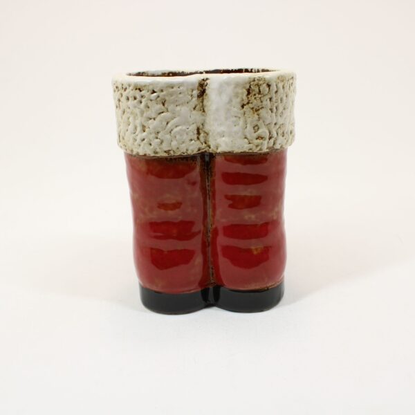 SHUDEHILL Village Pottery Santa Boot Flower Holder 321132 - Image 4