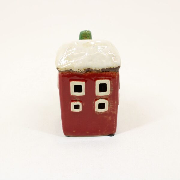 SHUDEHILL Village Pottery Christmas Red/Green Two House Tealight 330943 - Image 4