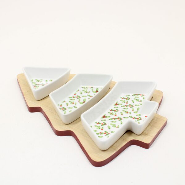 SHUDEHILL Dishes With Tree 3 on Wood Tray LP53969