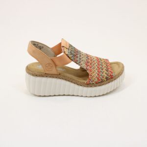 RIEKER Elasticated Ladies Sandals 69172