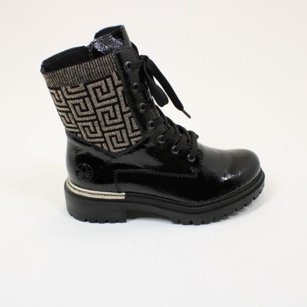 RIEKER Fabric Gusset Biker Boots 72607