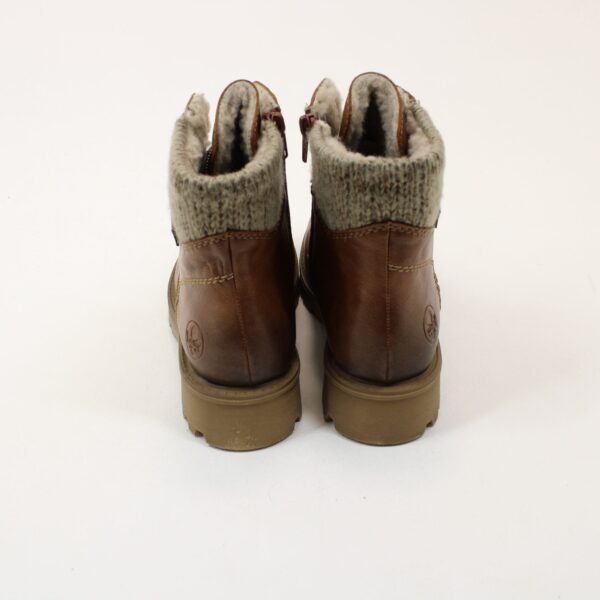 RIEKER Ladies Water Resistant Zip & Lace Ankle Boots 73220 - Image 3