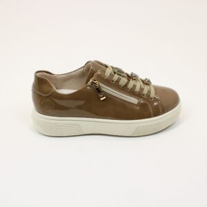 RIEKER Side Zip Trainers with Diamante M7702