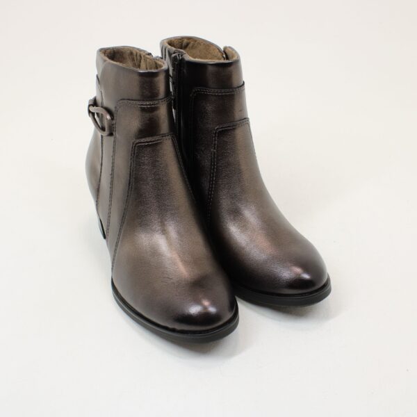 JANA Croc Insert Heeled Ankle Boots 25366 - Image 5