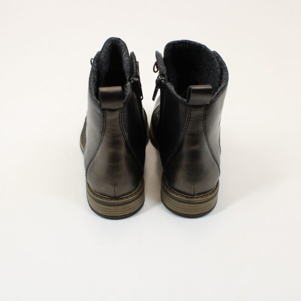 RIEKER Leather Water Resistant Zip & Lace Ankle Boots 74842 - Image 3