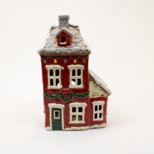 SHUDEHILL Village Pottery Xmas Wreath House Tealight 345232