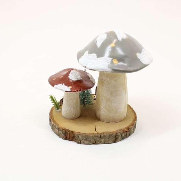 SHUDEHILL Folk Art Christmas Mushroom Double Tall 345571 - Image 2