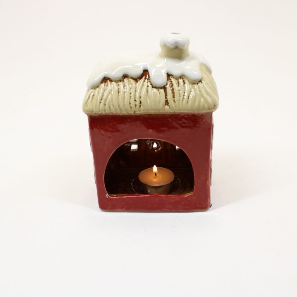 SHUDEHILL Village Pottery Christmas Thatched Roof House Tealight 350202 - Image 4