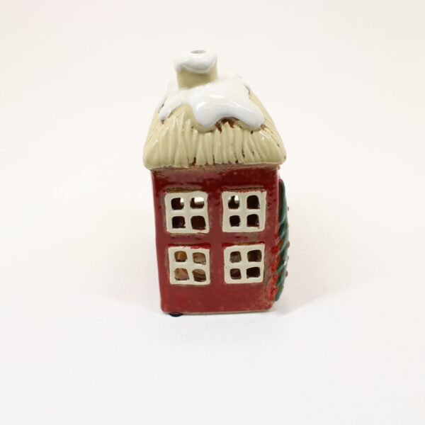 SHUDEHILL Village Pottery Christmas Thatched Roof House Tealight 350202 - Image 2