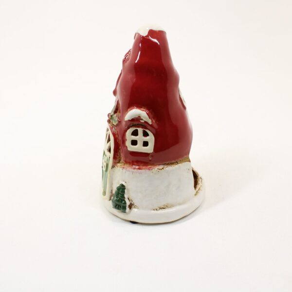 SHUDEHILL Village Pottery Christmas Santa Hat House Tealight 350211 - Image 3