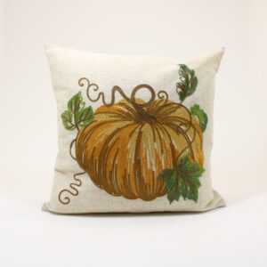 WALTON & CO Embroidered Pumpkin Cushion E